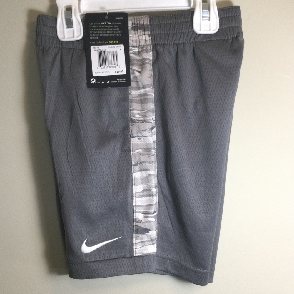 NWT boys Nike grey shorts.